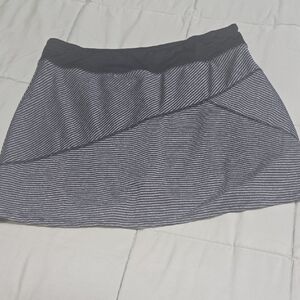 Lola Black and Gray Striped Women's Skort
